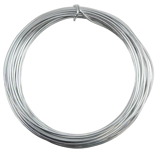Aluminium Wire Silver 2.0mm 2 Metre Aluminium Wire Silver 2.0mm 2 Metre